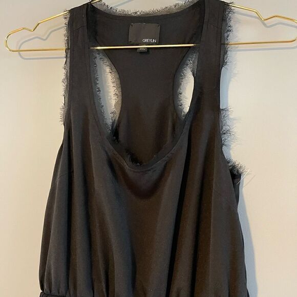 Greylin Sleeveless Racerback Ruched Mini Dress - Picture 5 of 10